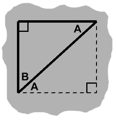Sum of interior angles, with a right angle