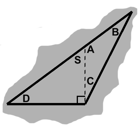 Sum of interior angles, with an obtuse angle